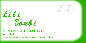 lili dombi business card